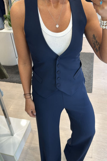 Gilet completo blu kn