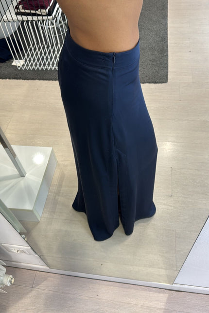Gonna in satin blu kk