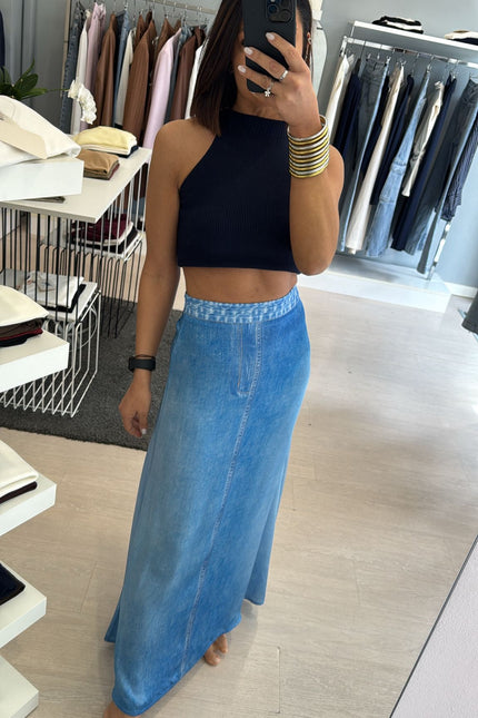 Gonna denim in chambray kk