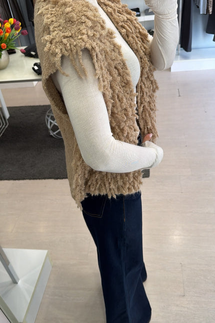 Smanicato bouclè beige kk