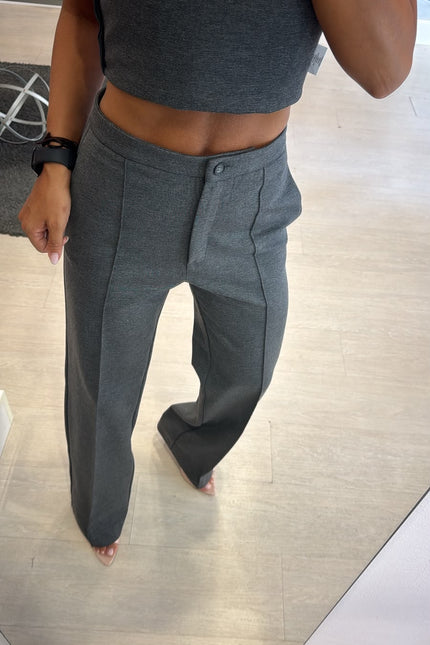 Pantalone completo punto milano grigio medio kn