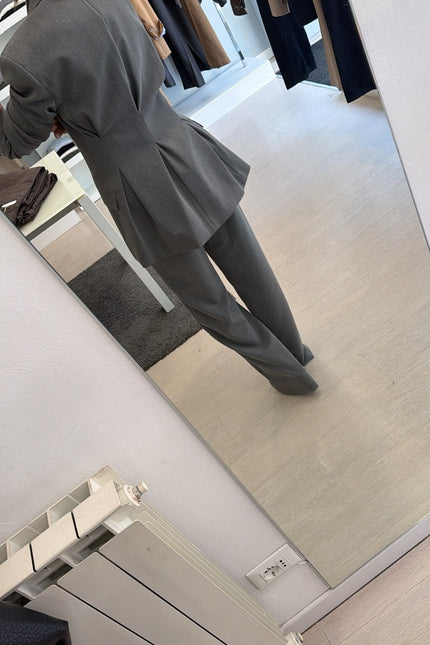 Giacca Robe Manteau completo grigio medio ak