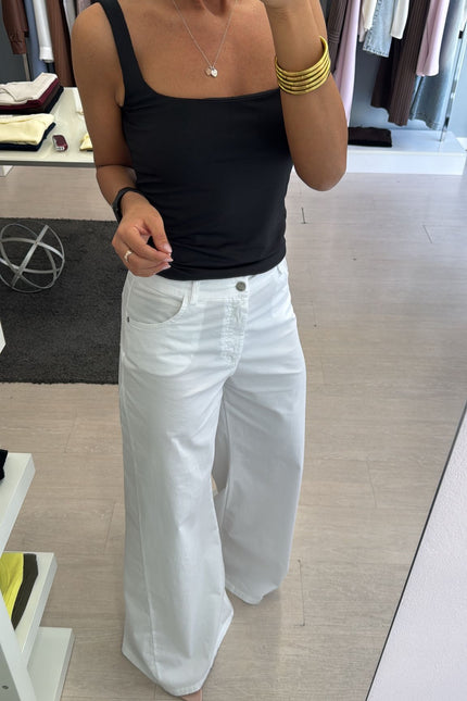 Jeans wide leg bianco kk