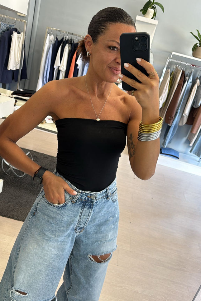 Top a fascia nero cc