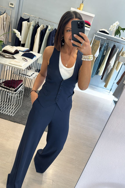 Gilet completo blu kn