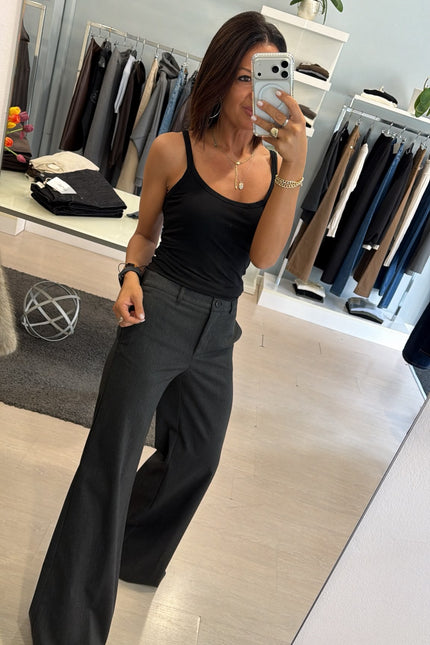 Pantalone wide-leg Antracite Kn