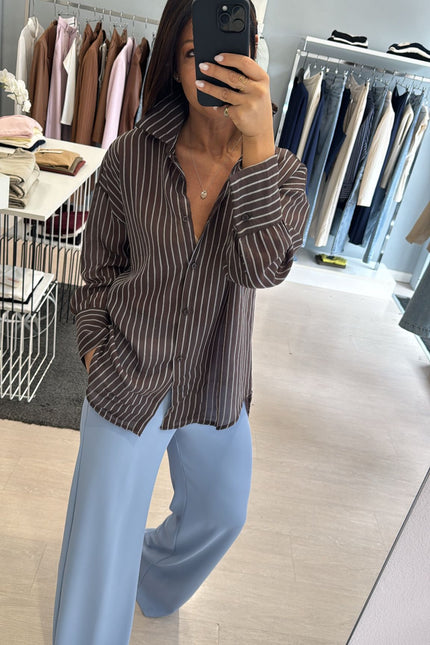Camicia cioccolato oversize cc