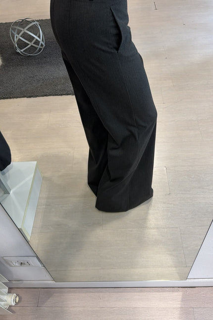 Pantalone wide-leg Antracite Kn