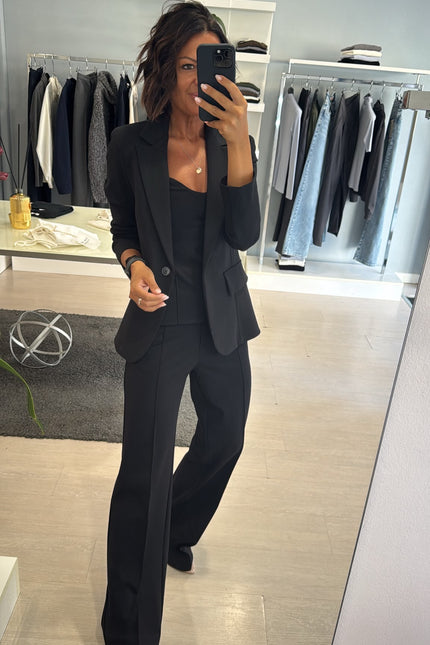 Pantalone completo punto milano nero kn