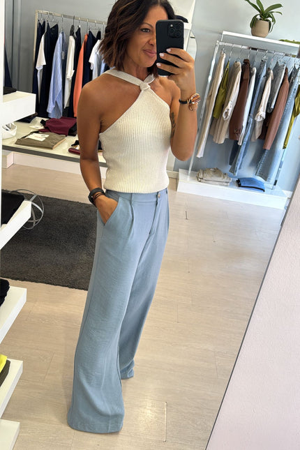 Pantalone modal azzurro cc