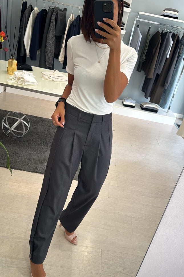 Pantalone baggy completo overshirt grigio piombo ak