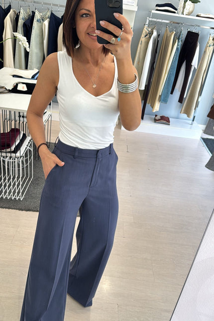 Pantalone completo melange blu kk