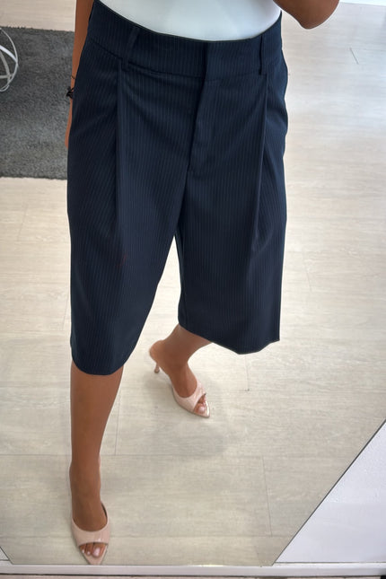Bermuda completo gessato blue navy kn