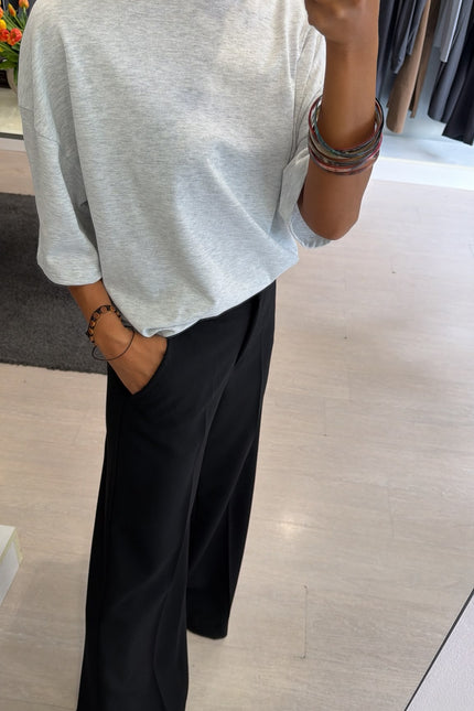 T-shirt oversize grigio melange kk