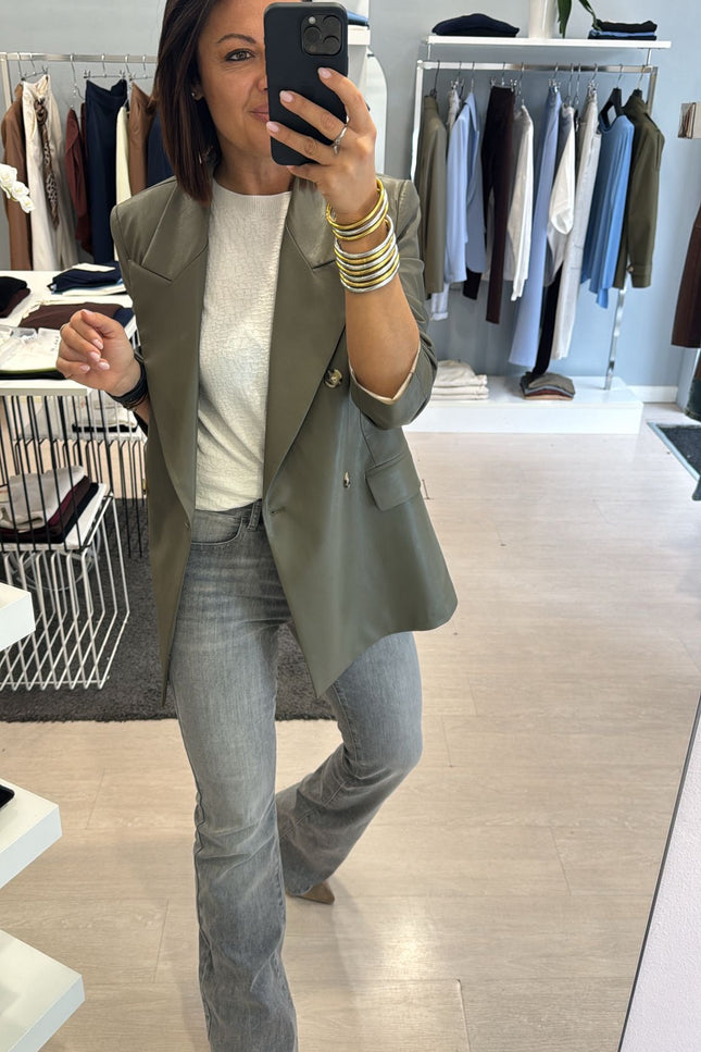 Jeans flare grigio