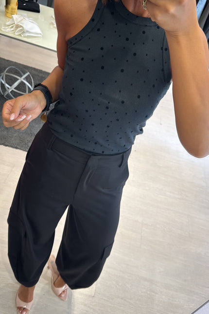 Pantalone cargo nero kn