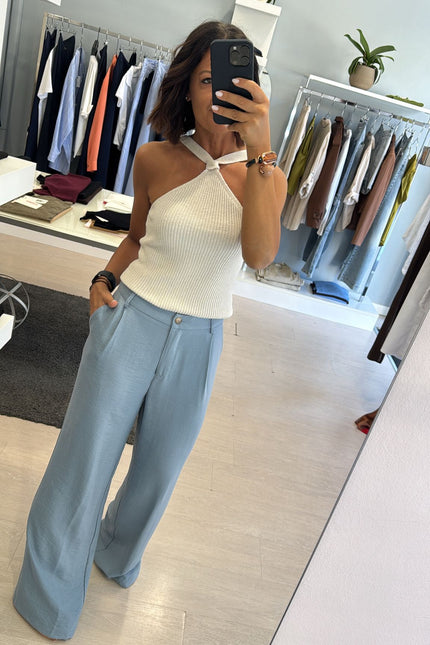 Pantalone modal azzurro cc