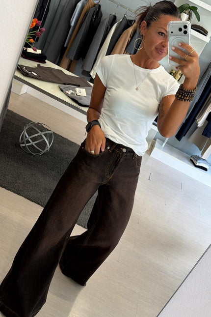 Jeans wide leg moro sfumato kk
