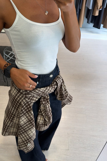 Camicia check cioccolato cc