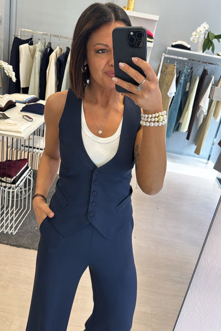 Gilet completo blu kn