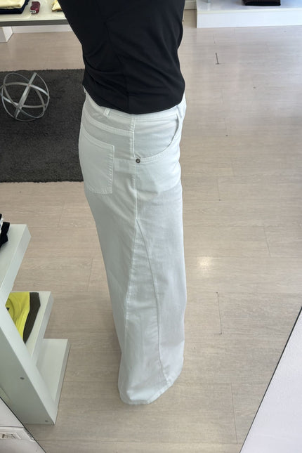 Jeans wide leg bianco kk