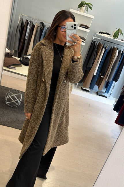 Cappotto Mid-Lenght Bouclè Ak