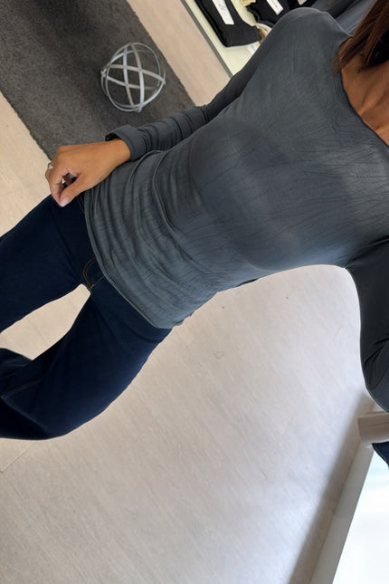 Maglia grigio piombo fiammata kk