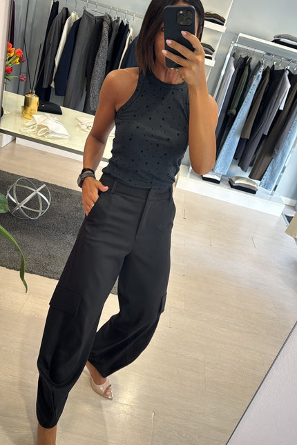Pantalone cargo nero kn