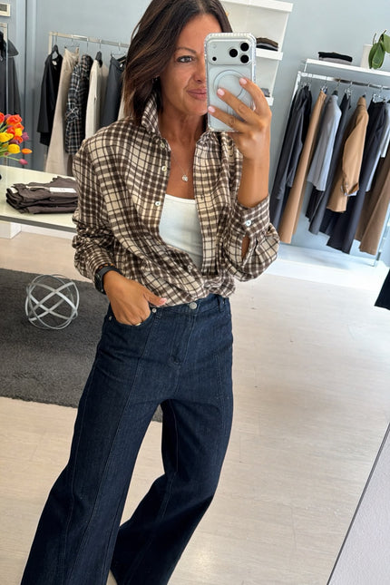 Camicia check cioccolato cc