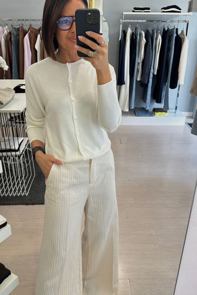 Cardigan regular bianco kn