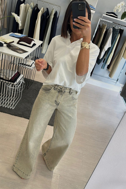 Jeans wide leg vintage wash