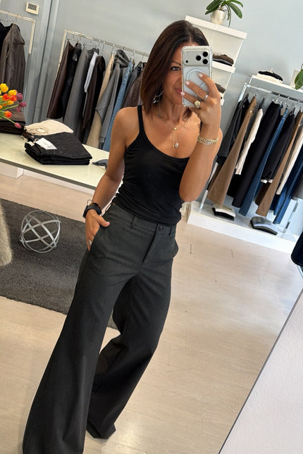 Pantalone wide-leg Antracite Kn