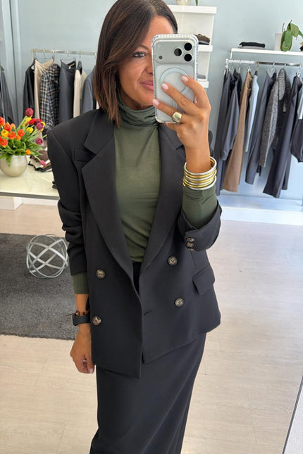Blazer nero doppio petto kk