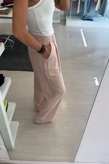 Pantalone modal rosa pastello cc