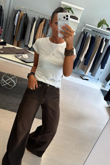 Jeans wide leg moro sfumato kk