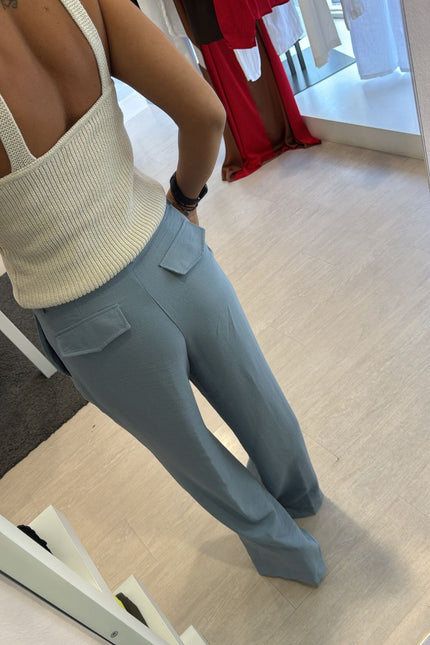 Pantalone modal azzurro cc